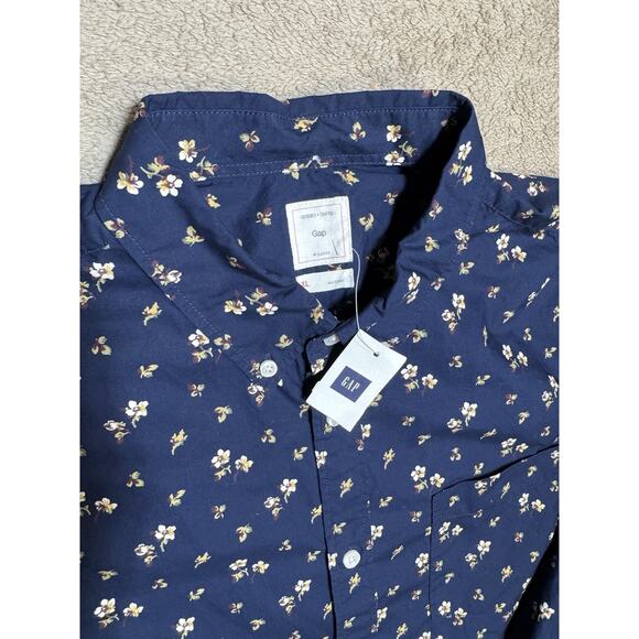 GAP Long Sleeves- Men's Button Down Shirt Floral Size XL Preppy - Picture 3 of 6